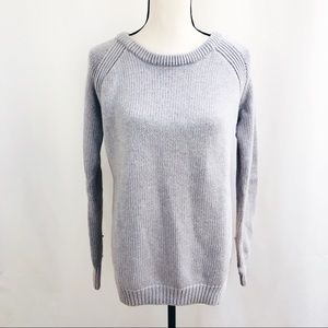 • Lululemon • Gray Side Slit Heavy Knit Sweater